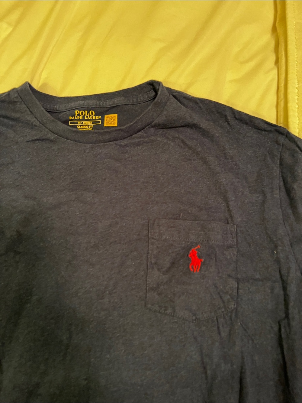 Polo by Ralph Lauren Short-Sleeve Navy Pocket Tee with Red Polo Pony